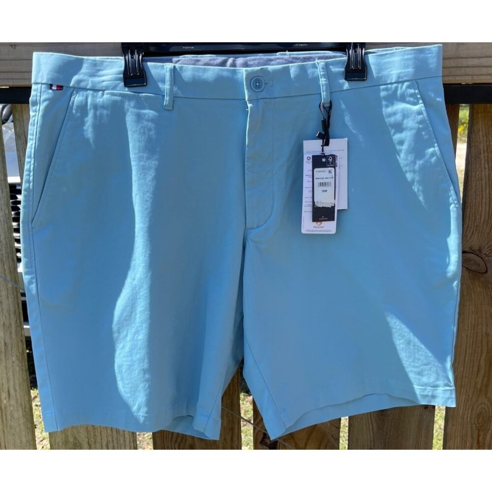 Tommy Hilfiger Mens size 38 blue Brooklyn Shorts Organic Cotton THFlex  Regular